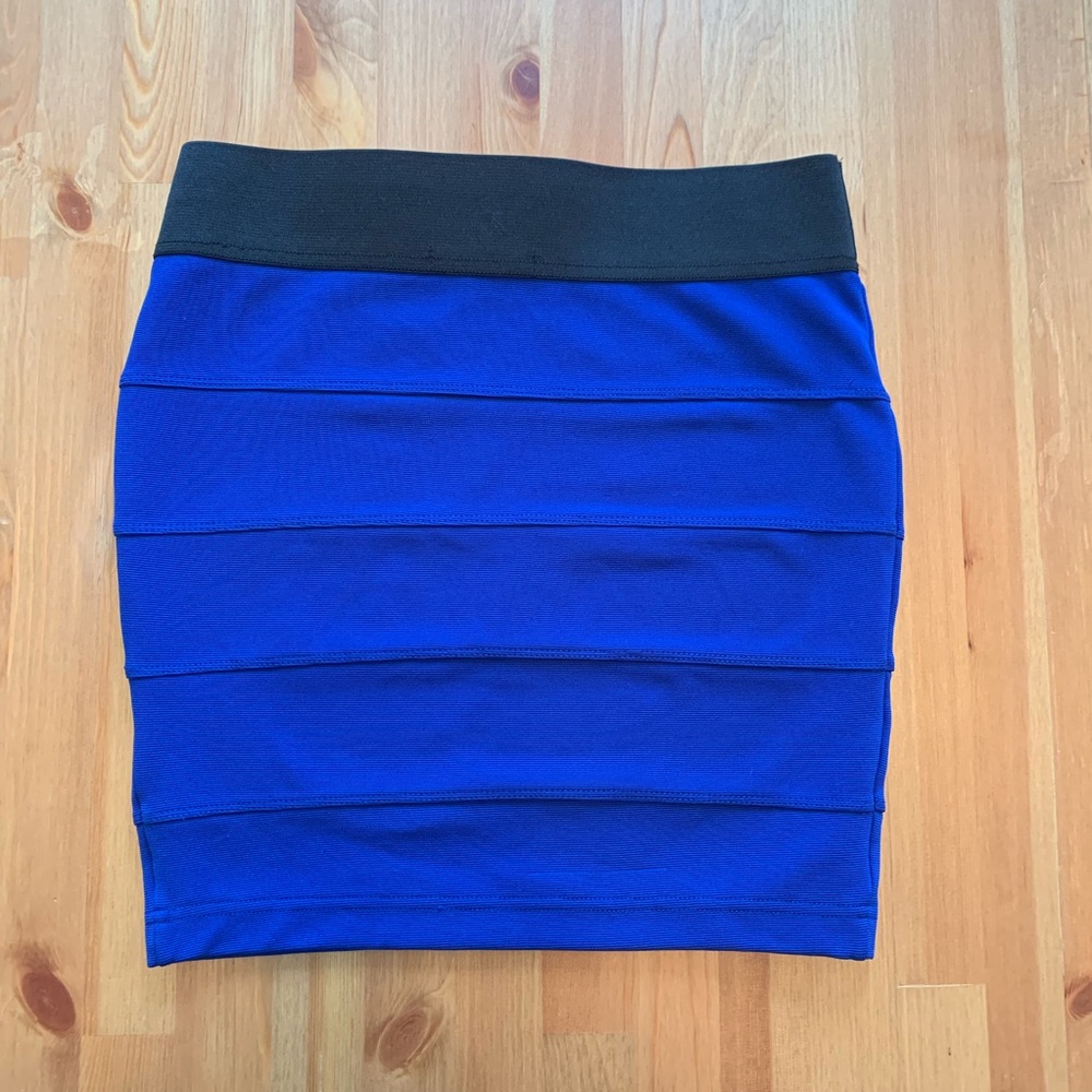 Royal Blue Mini Pencil Skirt